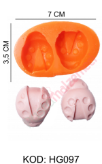 2 Lİ UĞUR BÖCEĞİ SİLİKON KALIBI HG097