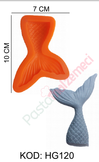 BALIK KUYRUĞU ORTA BOY SİLİKON KALIP HG120