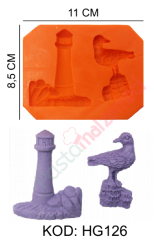 KIZ KULESİ VE GÜVERCİN SİLİKON KALIBI HG126