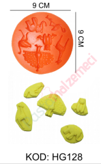 SAFARİ HAYVANLARI SİLİKON KALIP SETİ HG128