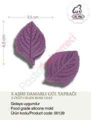 S AŞIRI DAMARLI GÜL YAPRAĞI SİLİKONU