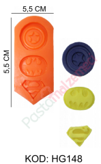 SÜPERMAN,BATMAN,KAPTAN AMERİKA LOGOSU SİLİKON KALIBI HG148