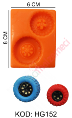 TEKERLEK,LASTİK 2Lİ SİLİKON KALIBI HG152