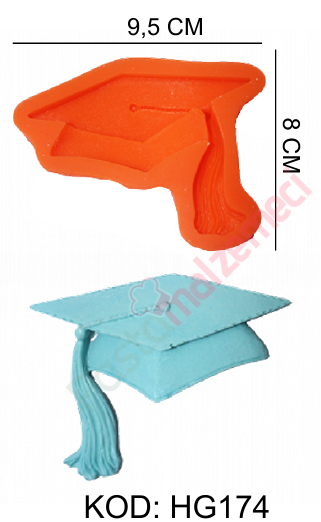 MEZUNİYET ŞAPKASI SİLİKON KALIBI HG174