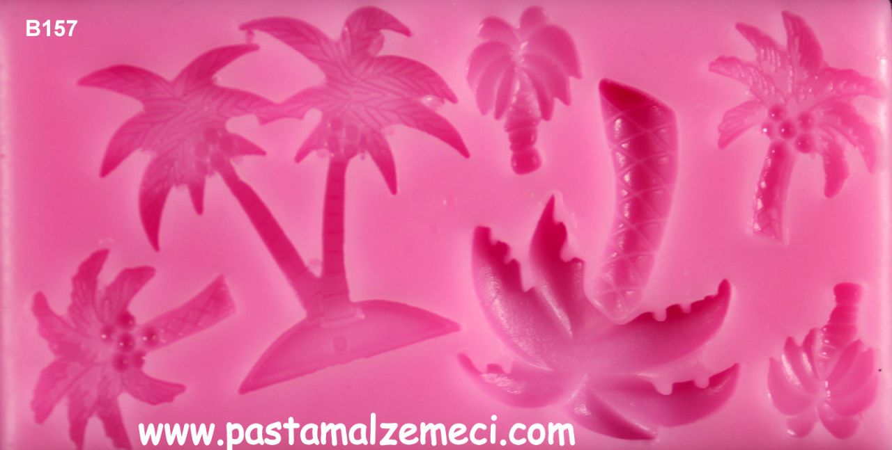 PALMİYE AĞACI DESENLİ ŞEKER HAMURU SİLİKONLARI