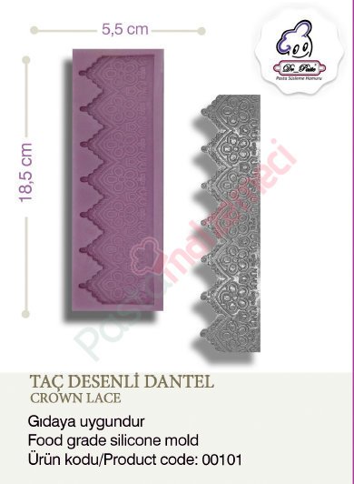 TAÇ DESENLİ DANTEL SİLİKONU