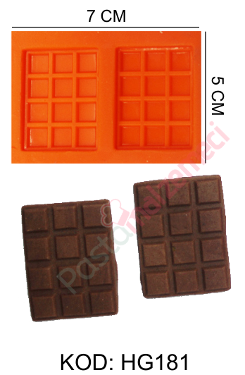 TABLET ÇİKOLATA MODELLİ SİLİKON KALIBI HG181