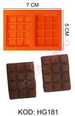 TABLET ÇİKOLATA MODELLİ SİLİKON KALIBI HG181