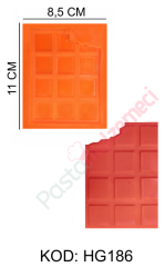 ISIRILMIŞ ÇİKOLATA SİLİKON KALIBI HG186