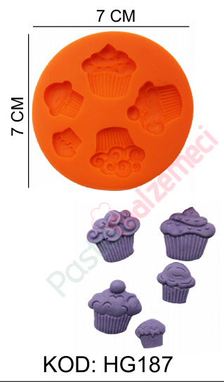 CUP CAKE MODELLERİ SİLİKON KALIBI HG187