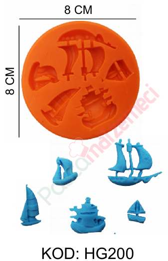 GEMİ TEMALARI 8CM SİLİKON KALIP HG200