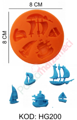 GEMİ TEMALARI 8CM SİLİKON KALIP HG200