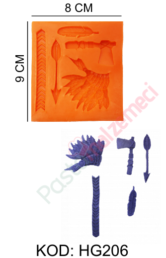 KIZIL DERİLİ EŞYALARI  SİLİKON KALIBI HG206