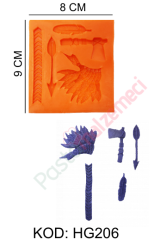 KIZIL DERİLİ EŞYALARI  SİLİKON KALIBI HG206