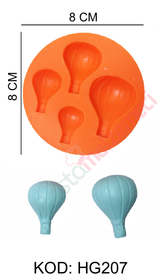 UÇAN BALON 4 LÜ SİLİKON KALIBI HG207
