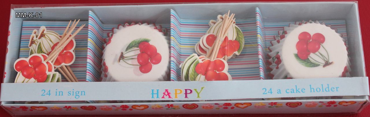 VİŞNE TEMALI CUP CAKE KAĞIDI 24LÜ