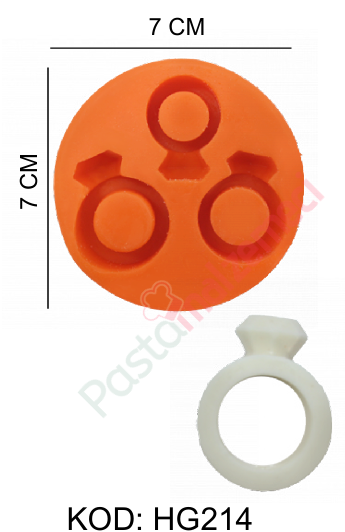 3LÜ YÜZÜK SİLİKON KALIBI HG214