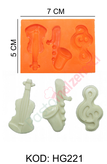 MÜZİK ALETLERİ 3LÜ SİLİKON KALIBI HG221
