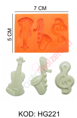 MÜZİK ALETLERİ 3LÜ SİLİKON KALIBI HG221