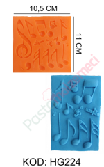MÜZİK NOTALARI SİLİKON KALIBI HG224