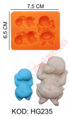 3LÜ UYUYAN BEBEK SİLİKON KALIBI HG235