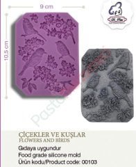 ÇİÇEKLER VE KUŞLAR SİLİKONU