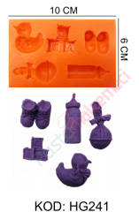 BEBEK AKSESUARLARI 5LI SİLİKON KALIBI HG241