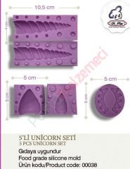 5 'Lİ UNİCORN SETİ SİLİKONU