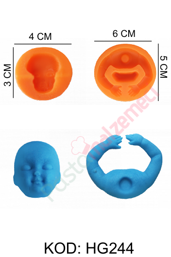 ÇOCUK YÜZÜ VE GÖVDESİ SİLİKON KALIBI HG244