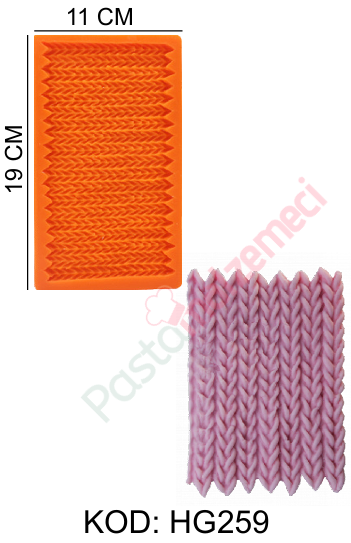 ÖRGÜ DESENİ SİLİKON KALIP HG259