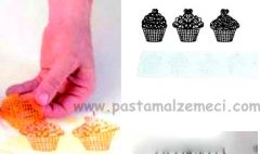 DANTEL SİLİKONU CUP CAKE MODELİ DANTEL TOZU İÇİN