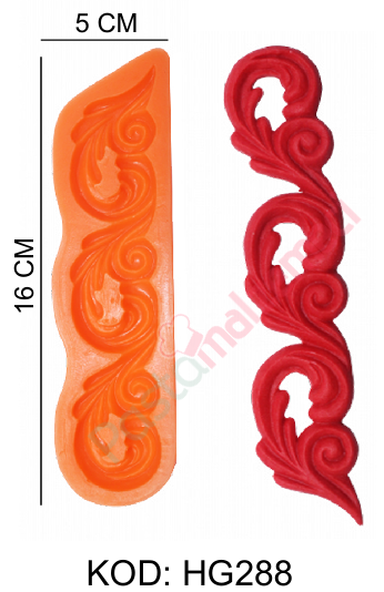 BAROK DESENLİ KENAR ŞEKİLLENDİRİCİ SİLİKON KALIP HG288