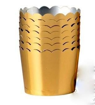 ALTIN RENGİ CUP CAKE KAĞIDI  FIRFIRLI 12 Lİ