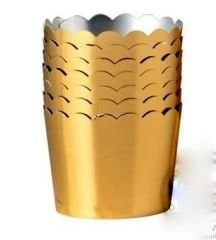 ALTIN RENGİ CUP CAKE KAĞIDI  FIRFIRLI 12 Lİ