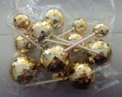 GOLD DİSKO TOPLARI KARIŞIK BOYLAR 12Lİ PAKET