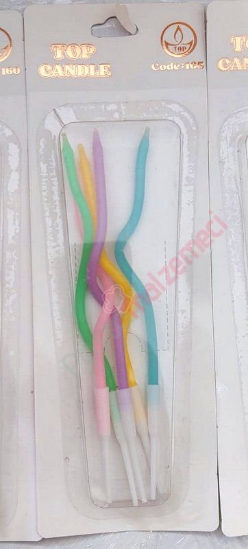 DÖNERLİ PASTA MUMLARI KARIŞIK RENKLİ 5 Lİ PAKET