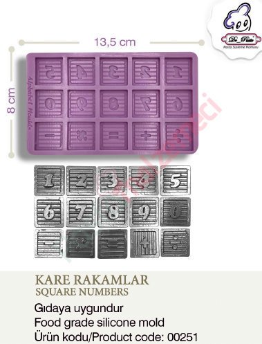 KARE RAKAMLAR SİLİKONU