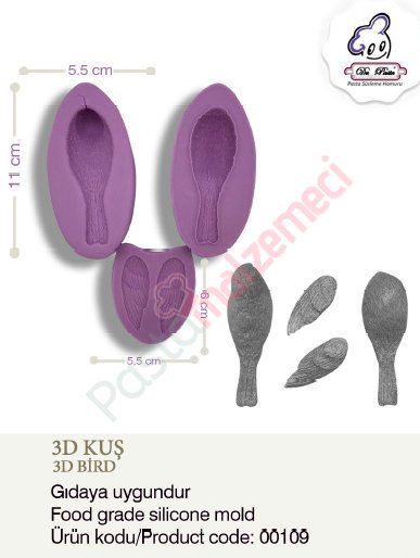 3-D SİLİKON KUŞ KALIBI