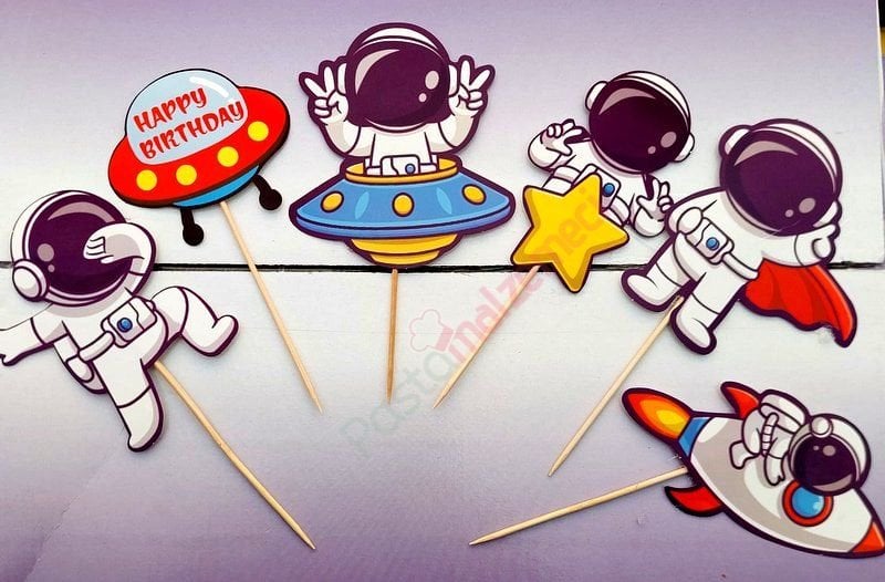 UZAY ASTRONOT TEMALI PASTA SÜSLERİ