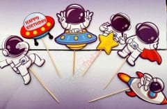 UZAY ASTRONOT TEMALI PASTA SÜSLERİ