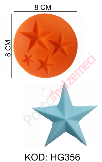 4LÜ YILDIZ SİLİKON KALIBI HG356