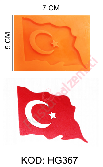 TÜRK BAYRAĞI  MODELLİ SİLİKON KALIP HG367