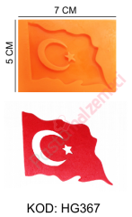 TÜRK BAYRAĞI  MODELLİ SİLİKON KALIP HG367