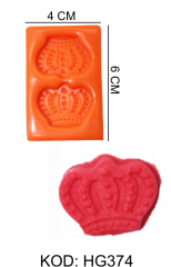 2Lİ KRAL TACI SİLİKON KALIP HG374