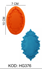 AYNA ÇERÇEVE OVAL SİLİKON KALIP HG376