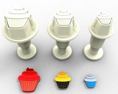 CUP CAKE MODELLİ MİNİ BOY ŞEKER HAMURU ENJEKTÖR KOPAT 3LÜ
