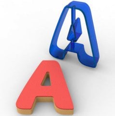 A HARFİ POLİKARBON KURABİYE KALIBI