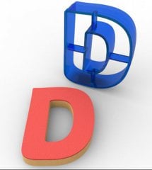 D HARFİ POLİKARBON KURABİYE KALIBI