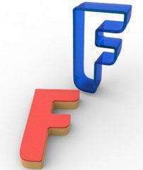 F HARFİ POLİKARBON KURABİYE KALIBI