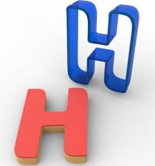 H HARFİ POLİKARBON KURABİYE KALIBI